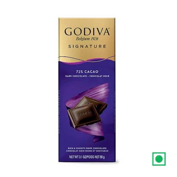 Godiva Signature 72 Percent Cacao Dark Chocolate Imported Bars